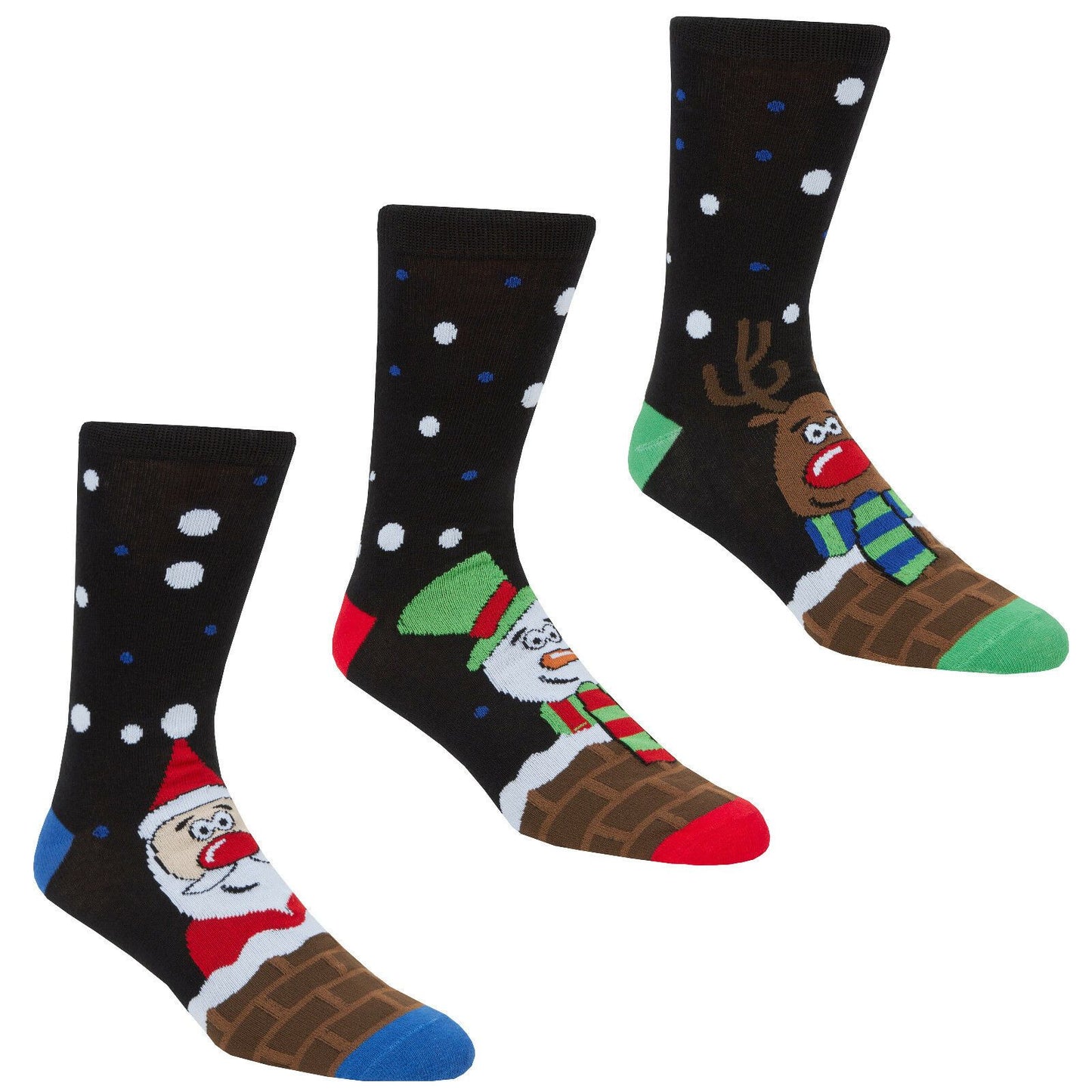 Adults 3 Pack Christmas Socks