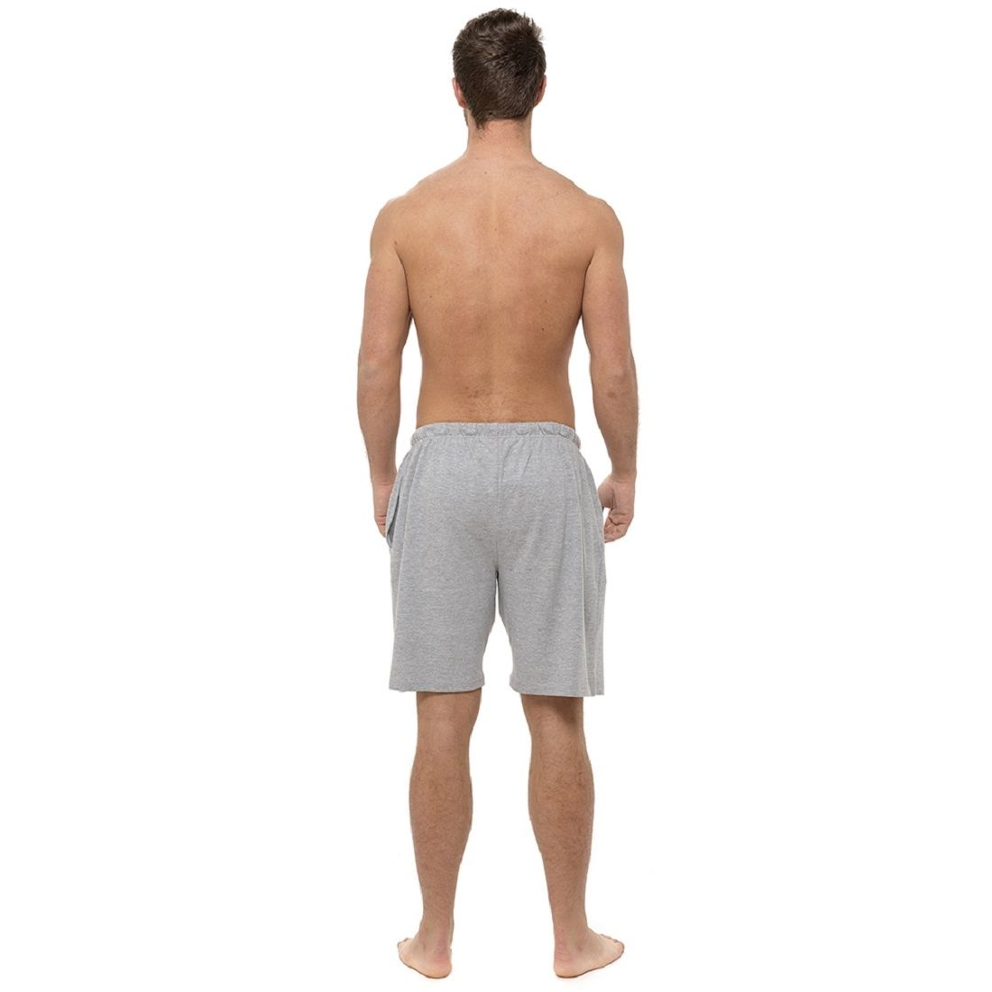 Mens Plain Grey Jersey Lounge Shorts ~ M-2XL