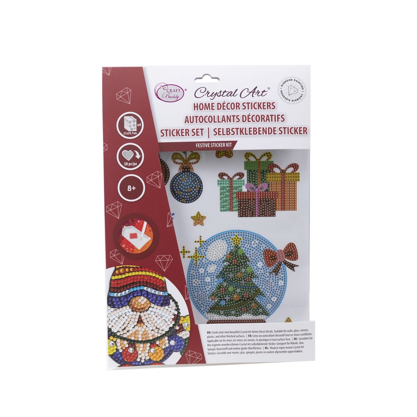 Craft Buddy Crystal Art Christmas Sticker Sets