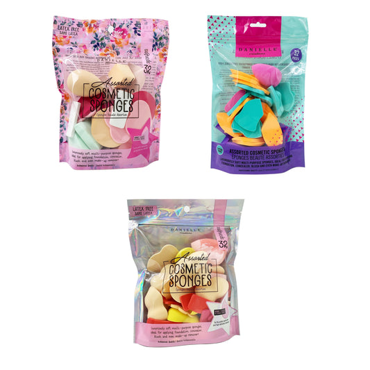 32 Pieces Latex Free Assorted Cosmetic Sponges