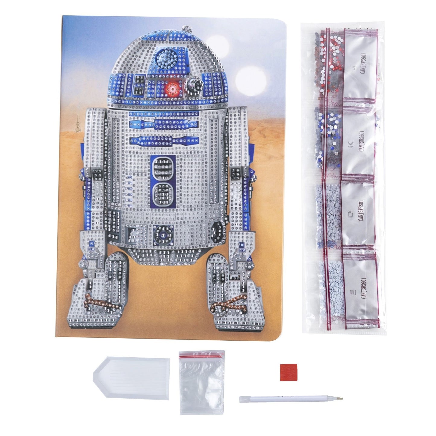 R2D2 - Craft Buddy Crystal Art Notebook Kit