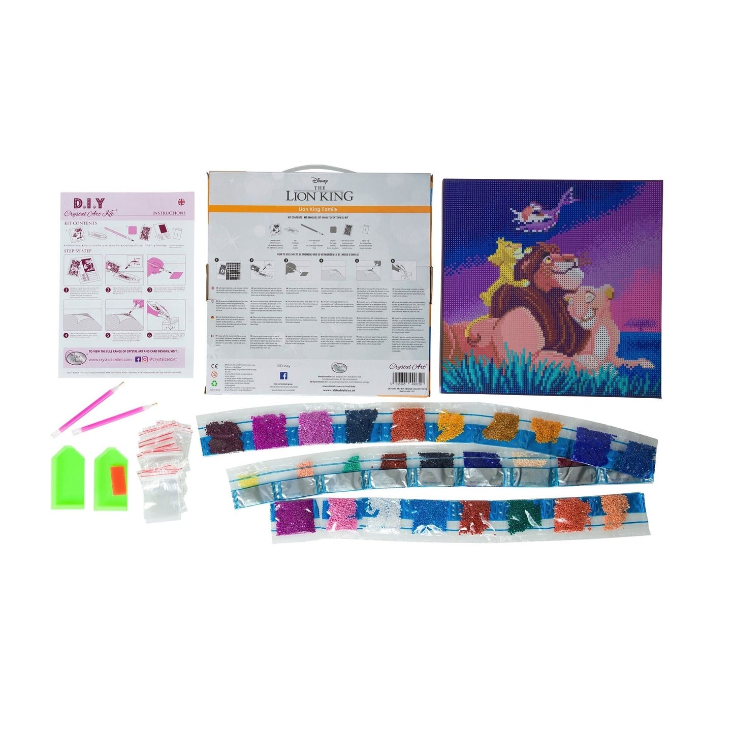 Craft Buddy Mounted Crystal Art Kit ~ Disney Range