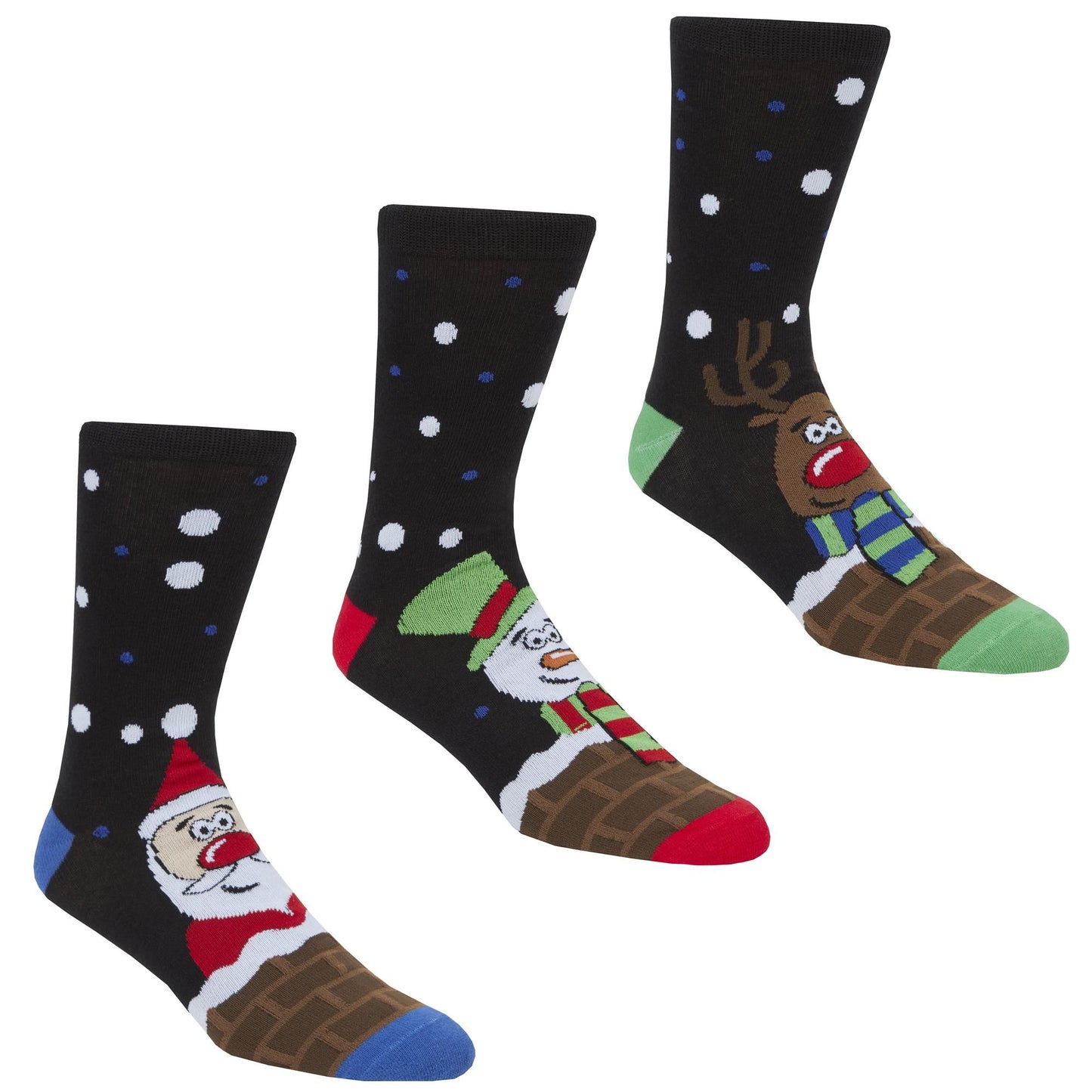 Adults 3 Pack Christmas Socks