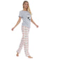 Ladies Panda Pyjama Set with Fleece Bottoms ~ S-XL