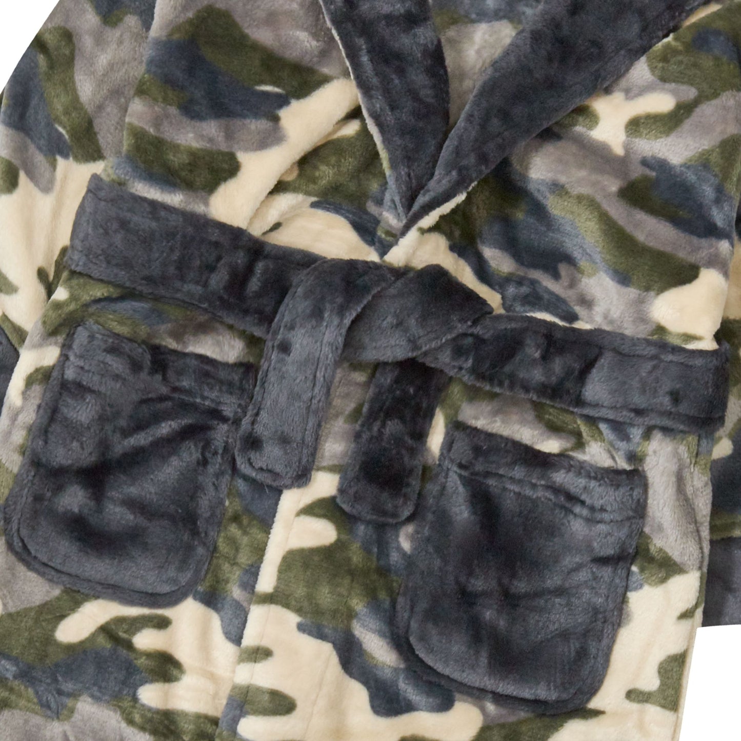 Childrens Camo Fleece Dressing Gown ~ 2-13 Years