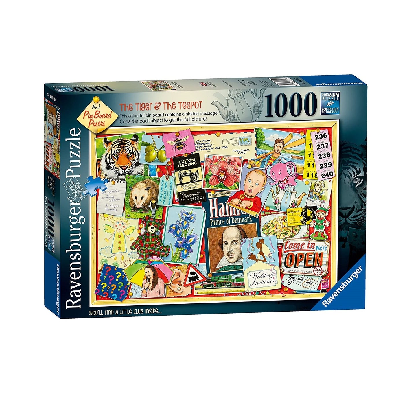 Jigsaw Puzzle - TIGER & THE TEAPOT - 1000 Pieces - 12+