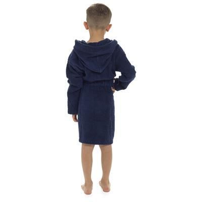 Childrens Plain Hooded Towelling Robe ~ 7-13 years