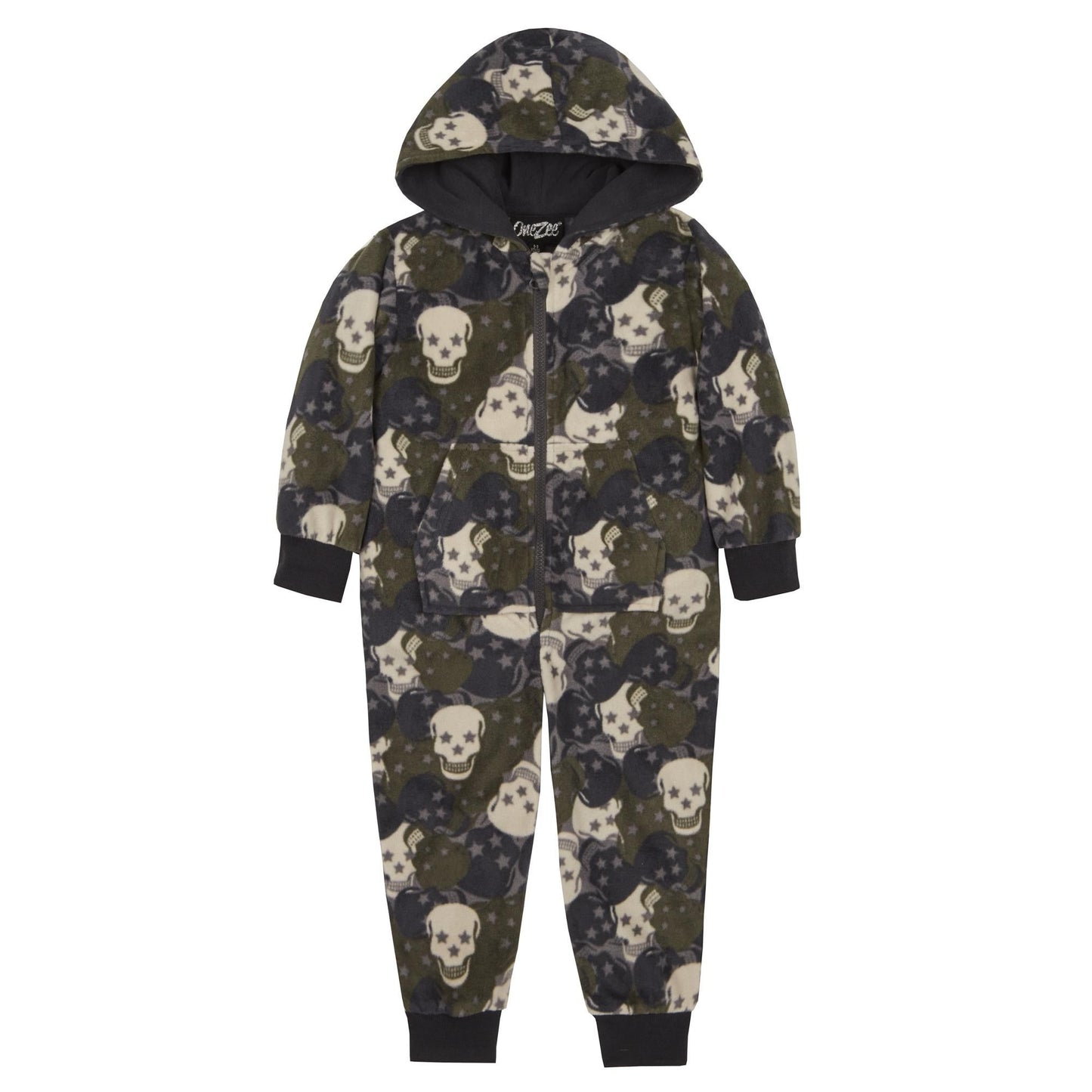 Childrens Skull Design Fleece Onesie ~ 2-6 years