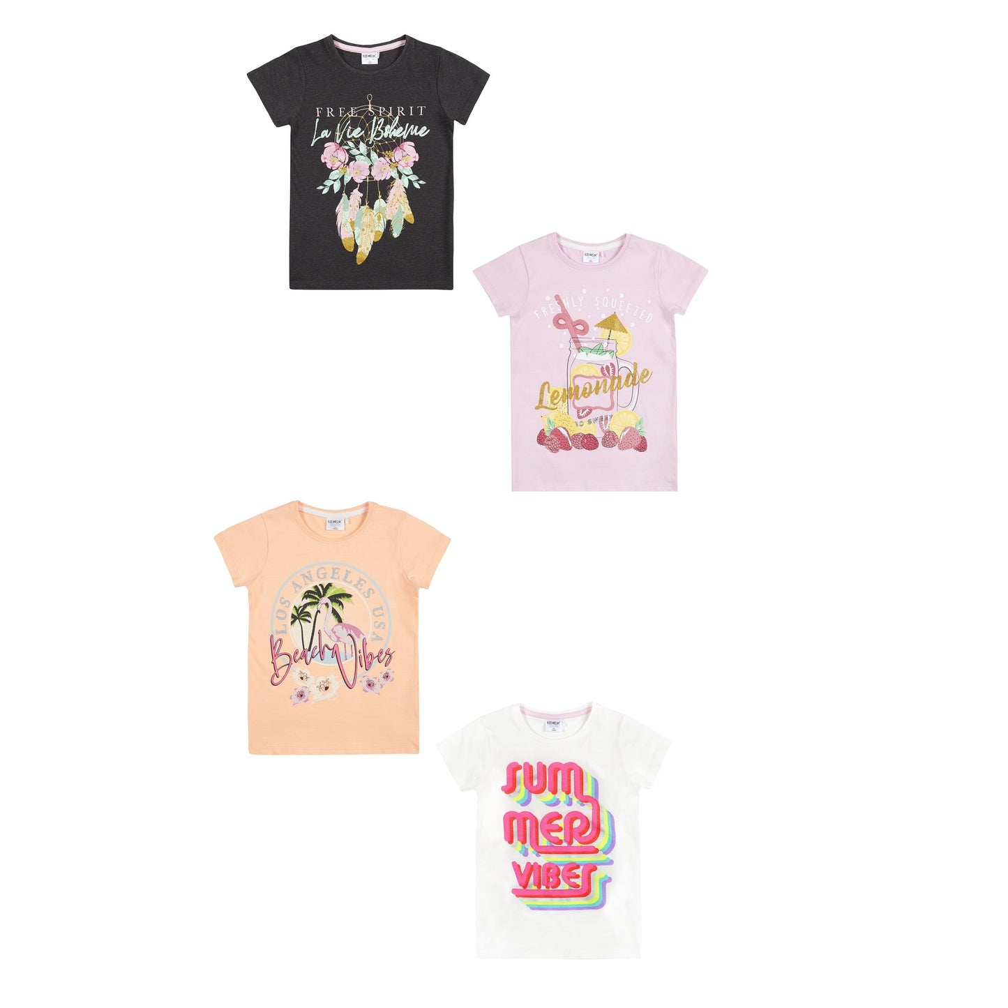 Pack of 2 Girls Printed Summer TShirts ~ 7-13 years