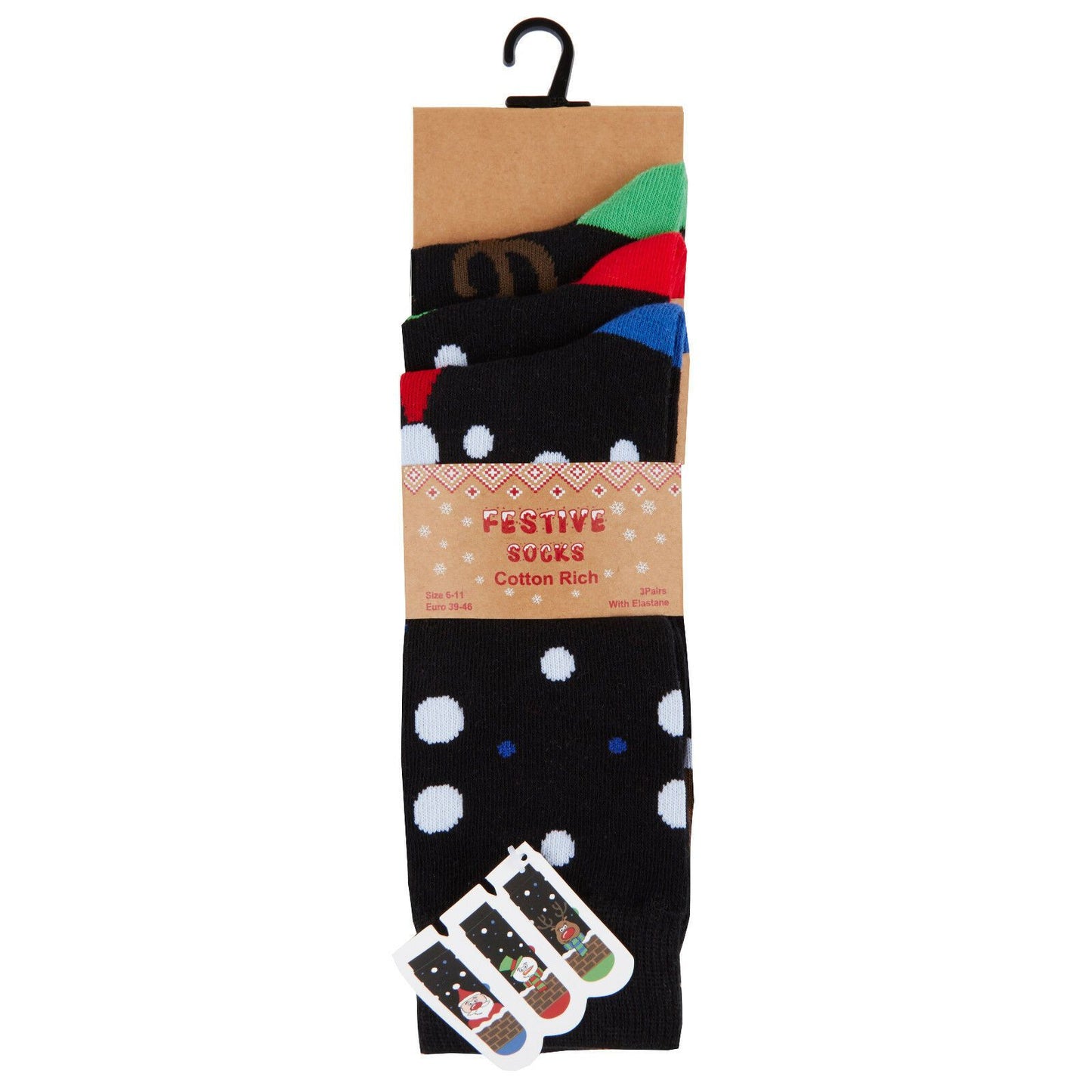 Adults 3 Pack Christmas Socks