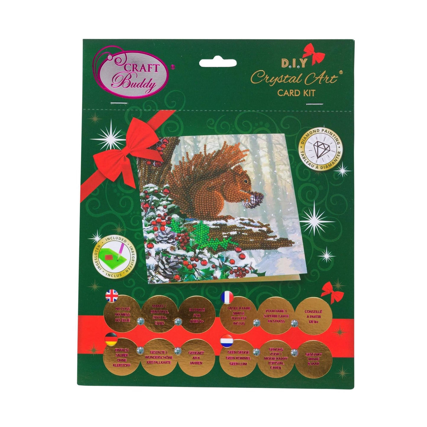 Craft Buddy 18x18cm DIY Crystal Christmas Card Kit ~ 2020 Designs