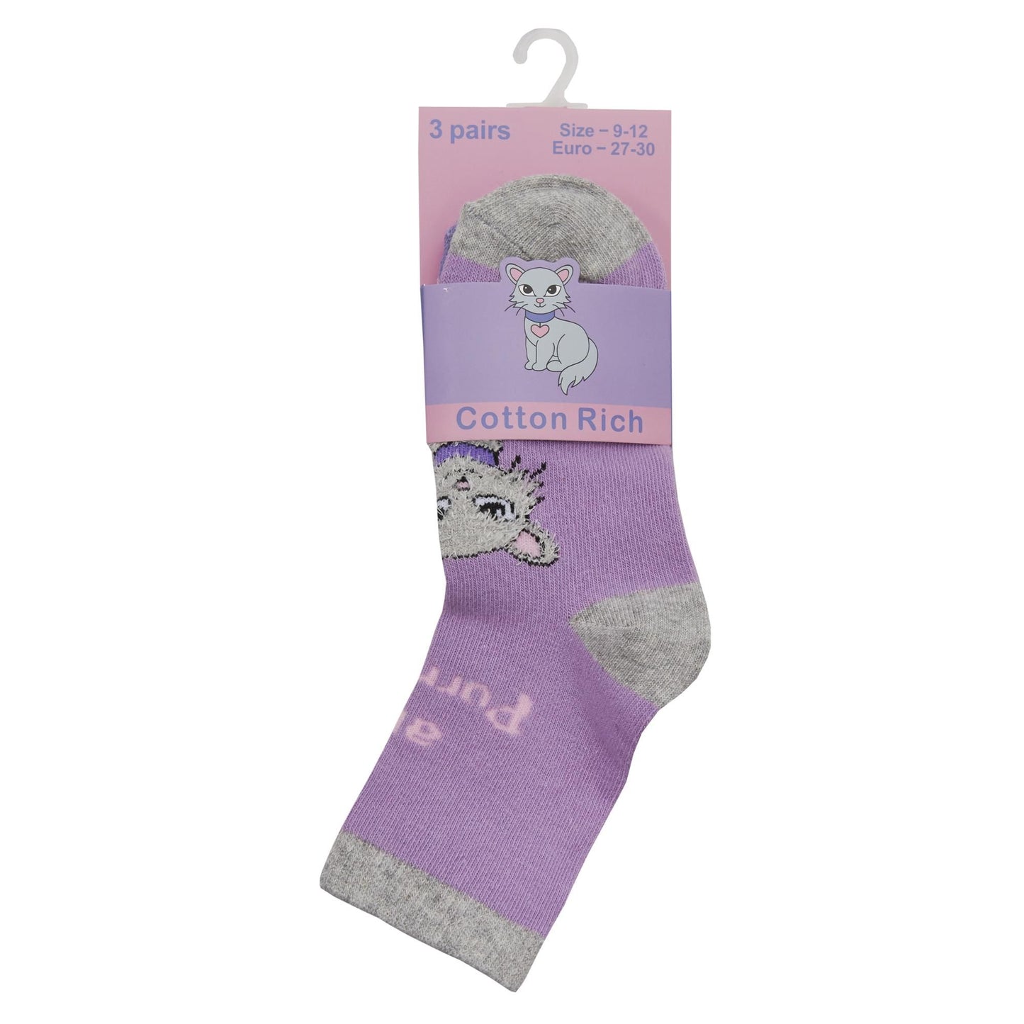 Childrens 3 Pk of Dog or Cat Socks