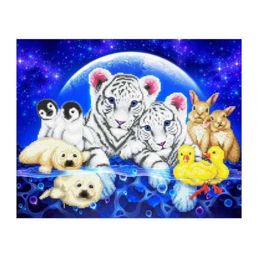 Craft Buddy Partial Crystal Mounted Crystal Art Kit 40cm x 50cm - Moonlight Fantasy