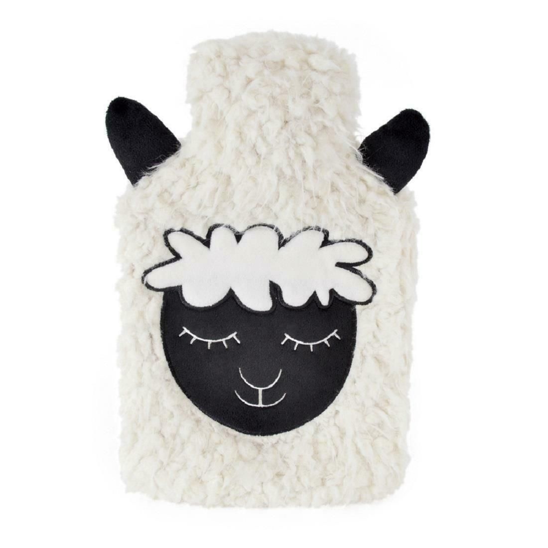 2 Litre Hot Water Bottle with Fleece Sheep Removable Cover