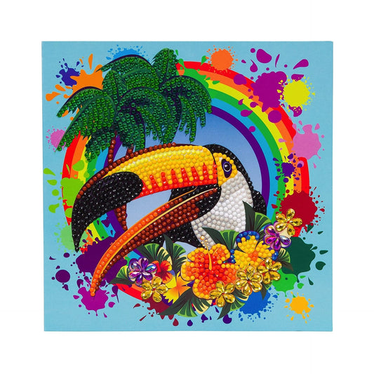 Craft Buddy 18x18cm DIY Crystal Card Kit - Rainbow Toucan