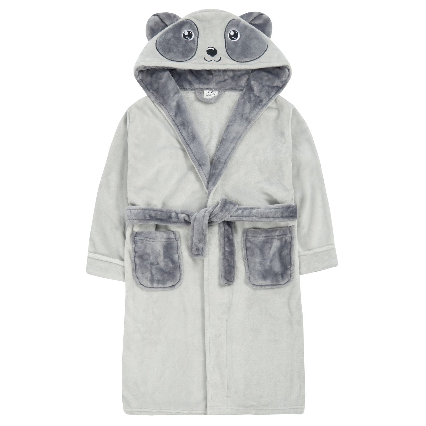 Childrens Fleece Dressing Gown with Panda Design Hood ~ 2-13 years