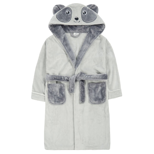 Childrens Fleece Dressing Gown with Panda Design Hood ~ 2-13 years