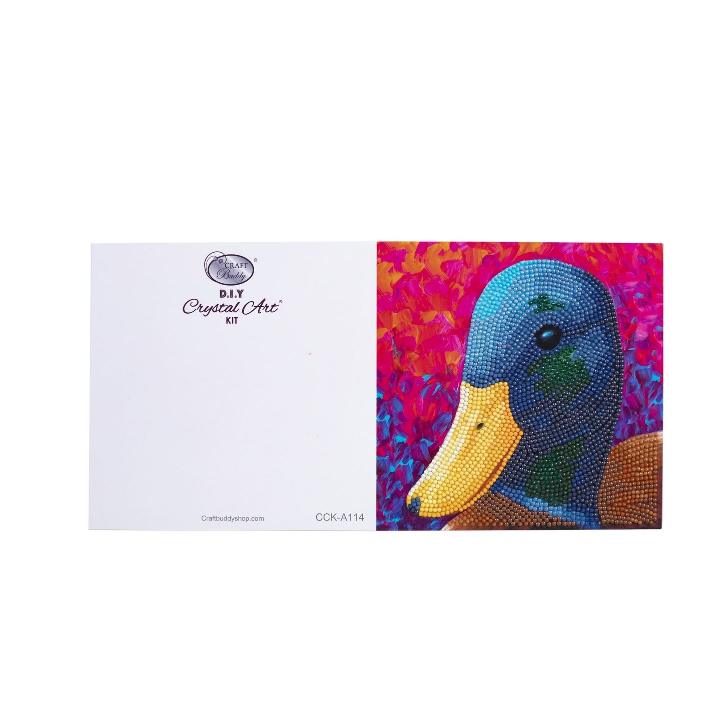 Craft Buddy DIY Crystal Art / Diamond Painting Greetings Card Kit - Delightful Duck