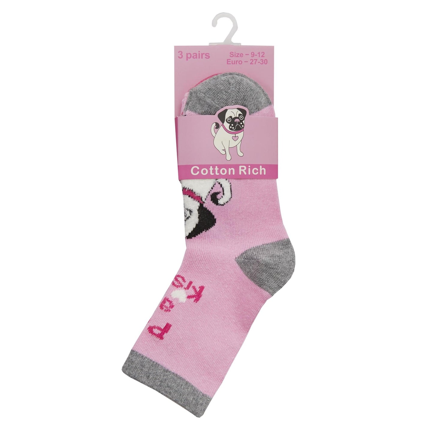 Childrens 3 Pk of Dog or Cat Socks