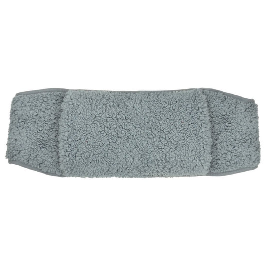 1L Hot Water Bottle with Wrap Around Grey Teddy Fleece Cover