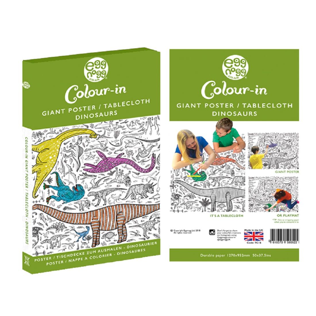 Eggnogg Colour In Giant Poster Tablecloth