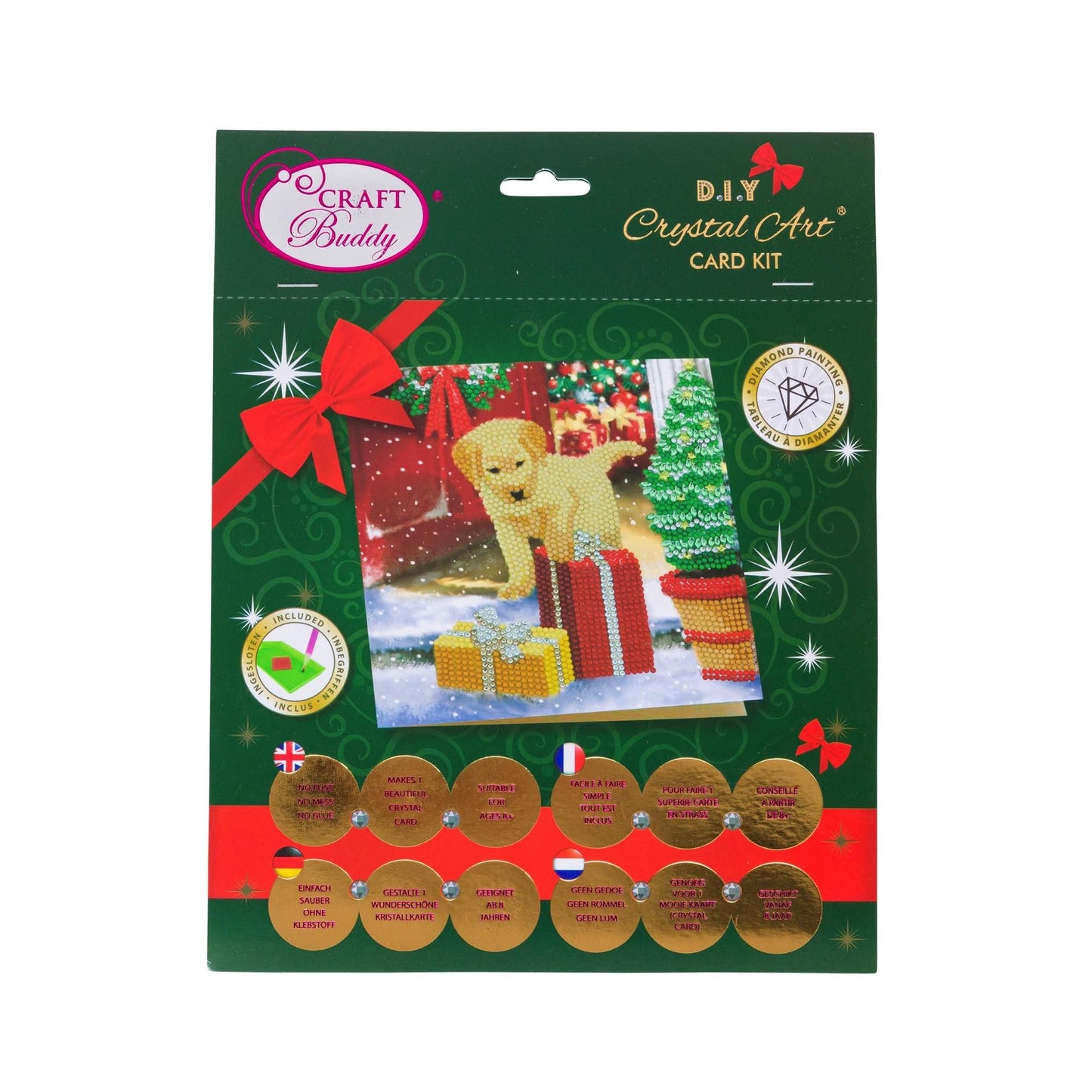 Craft Buddy 18x18cm DIY Crystal Christmas Card Kit ~ 2020 Designs