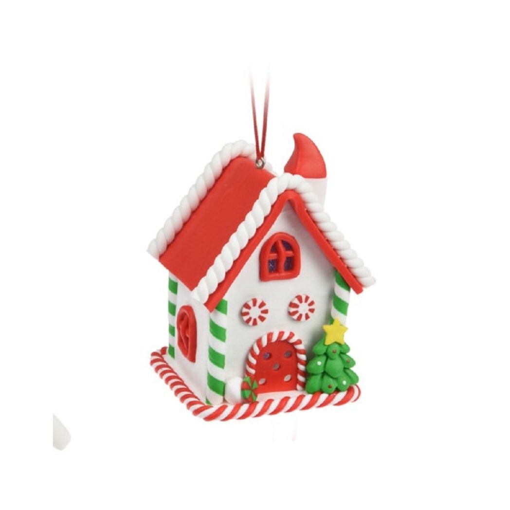 Christmas Hanging Gingerbread House Ornament with Colour Changing LED