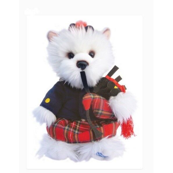 Soft Toy/Plush - WEST HIGHLAND TERRIER ~ TARTAN PIPER