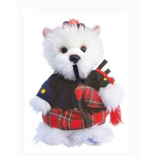 Soft Toy/Plush - WEST HIGHLAND TERRIER ~ TARTAN PIPER