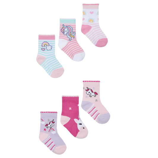Babies 3 Pk of Unicorn Design Socks