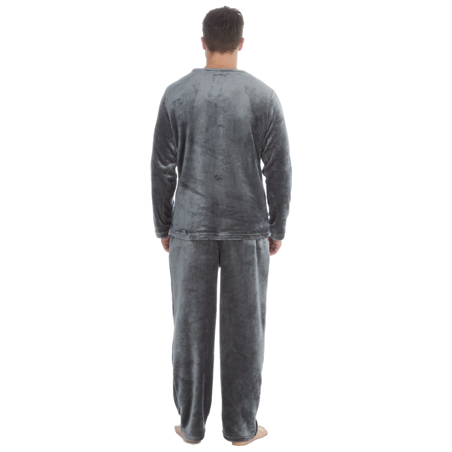 Mens Soft Shimmer Fleece Lounge Pyjama Set