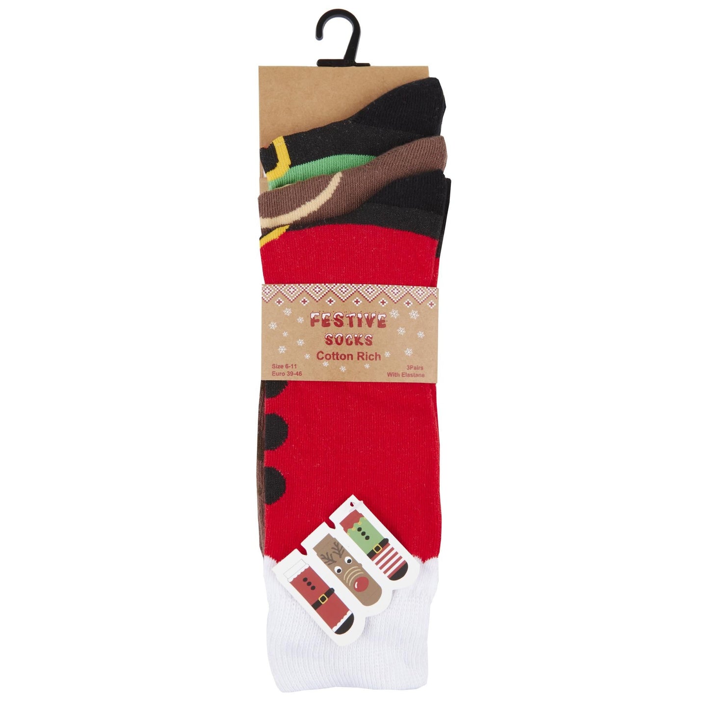 Adults 3 Pack Christmas Socks