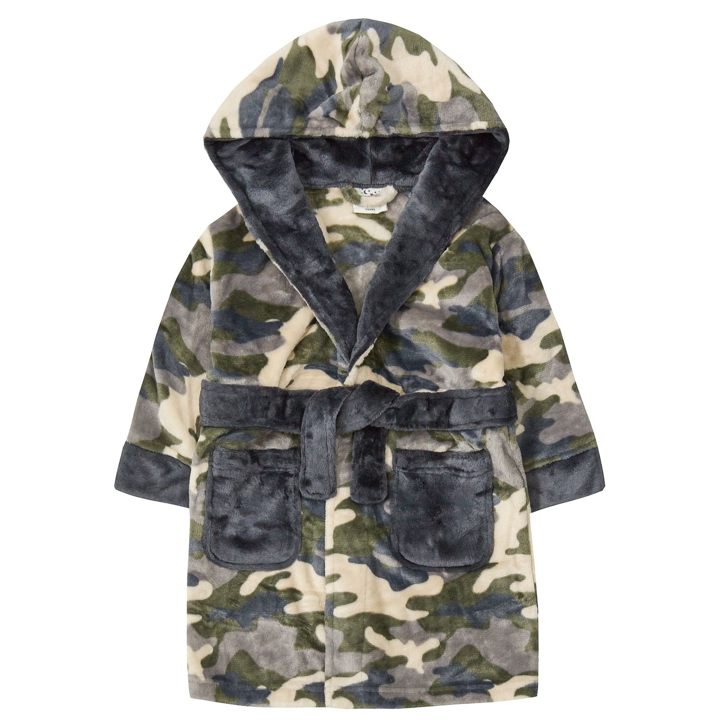 Childrens Camo Fleece Dressing Gown ~ 2-13 Years