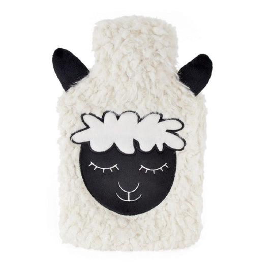 2 Litre Hot Water Bottle with Fleece Sheep Removable Cover