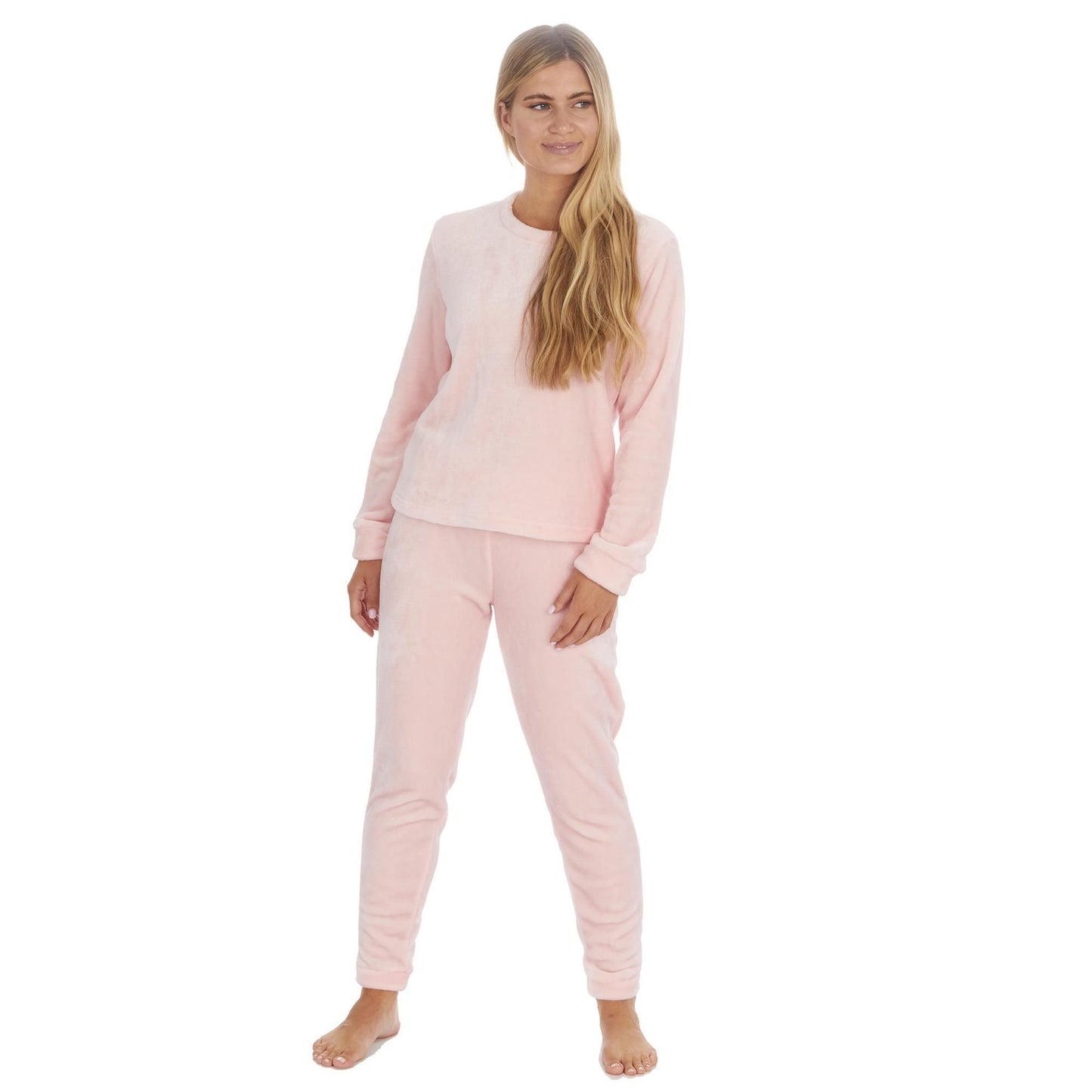 Ladies Soft Shimmer Effect Flannel Fleece Pyjama Set ~ S-XL