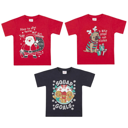Childrens Novelty Christmas Design T Shirts ~ 2-6 years