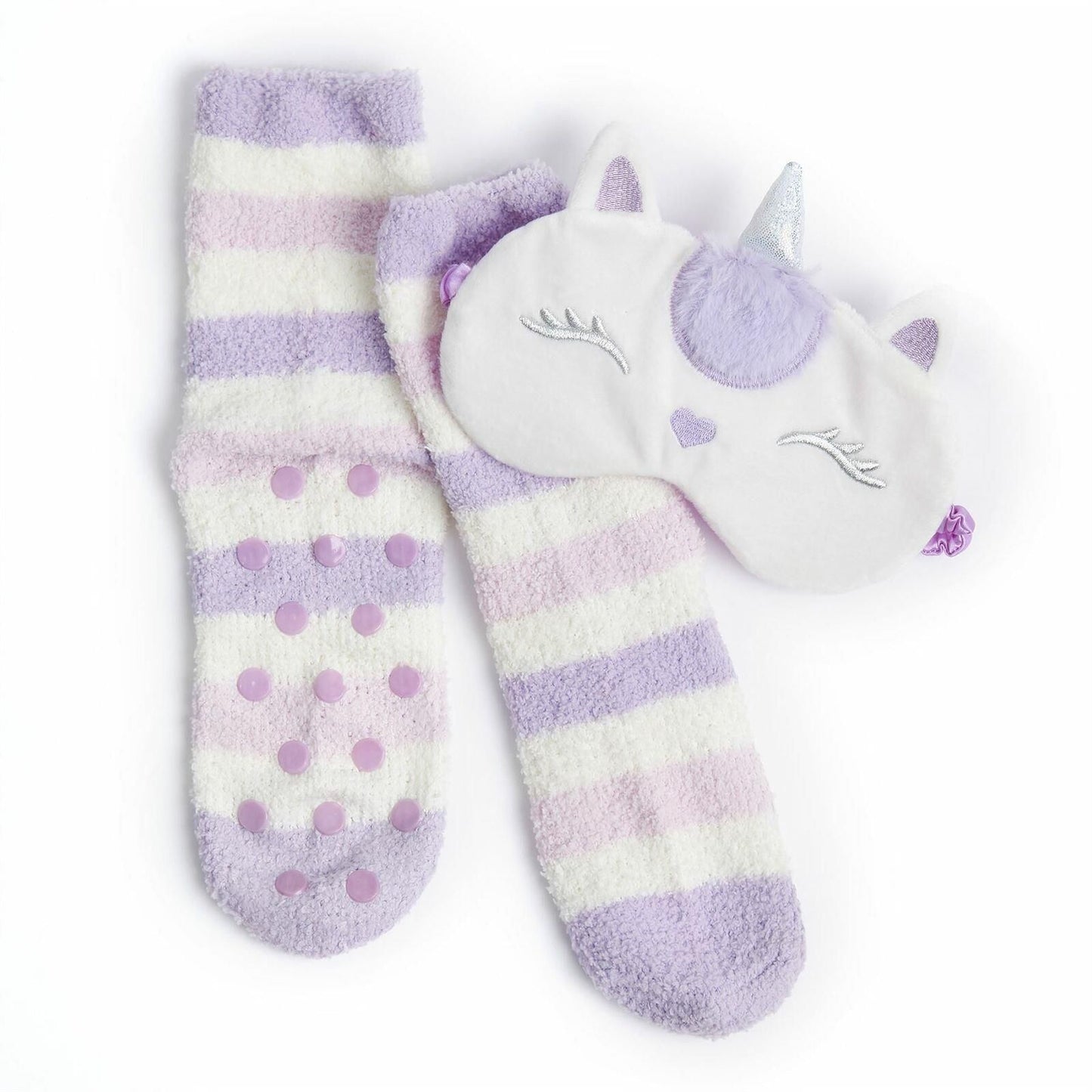 Ladies Eyemask and Cosy Slipper Sock Set
