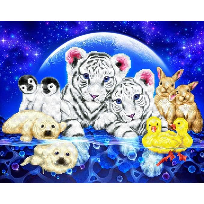 Craft Buddy Partial Crystal Mounted Crystal Art Kit 40cm x 50cm - Moonlight Fantasy