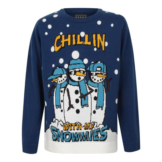 Childrens Knitted Christmas 'Snowmies' Jumper