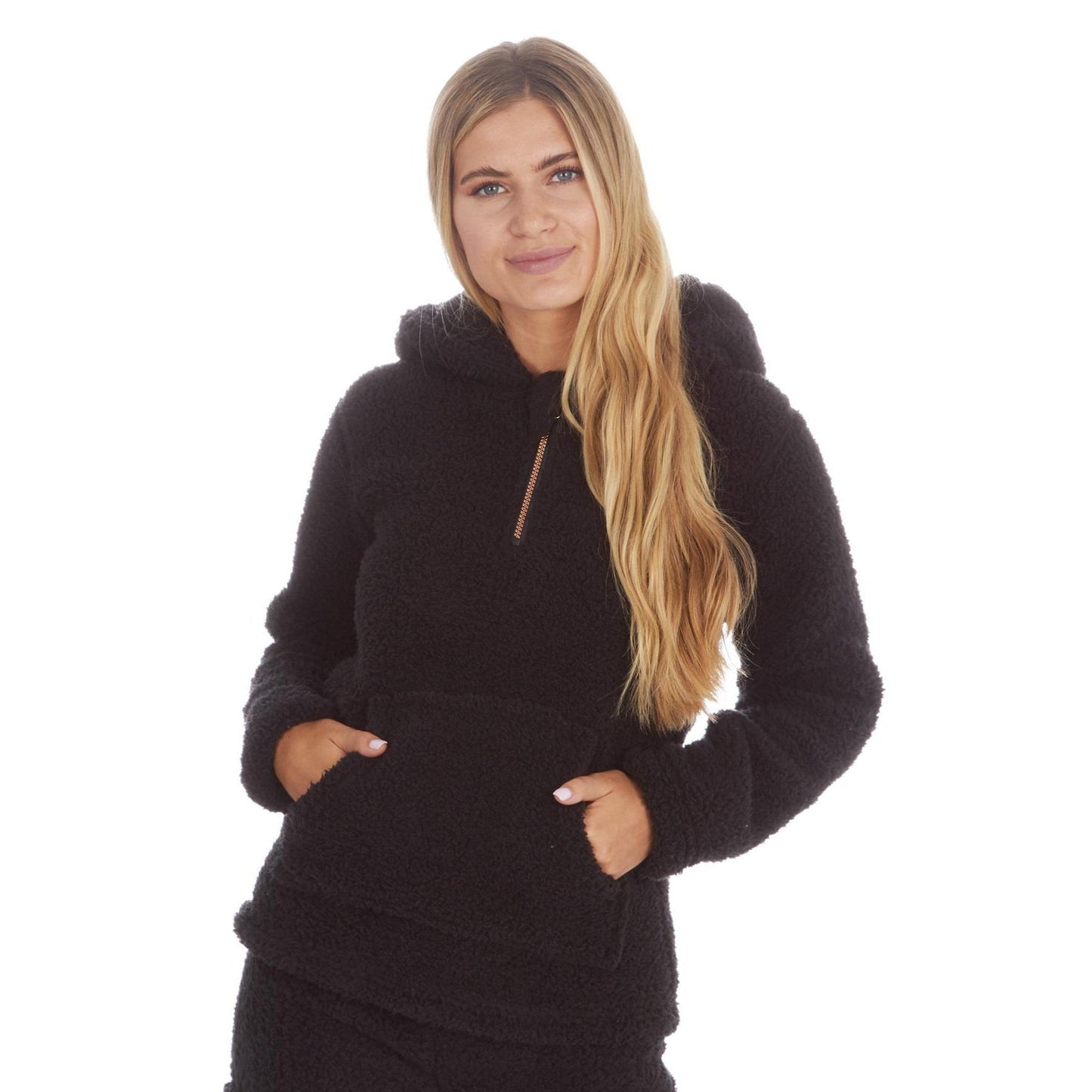 Ladies Borg Fleece Lounge Hoodie
