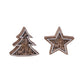 Set of 2 Wooden LED Christmas Tree Decorations