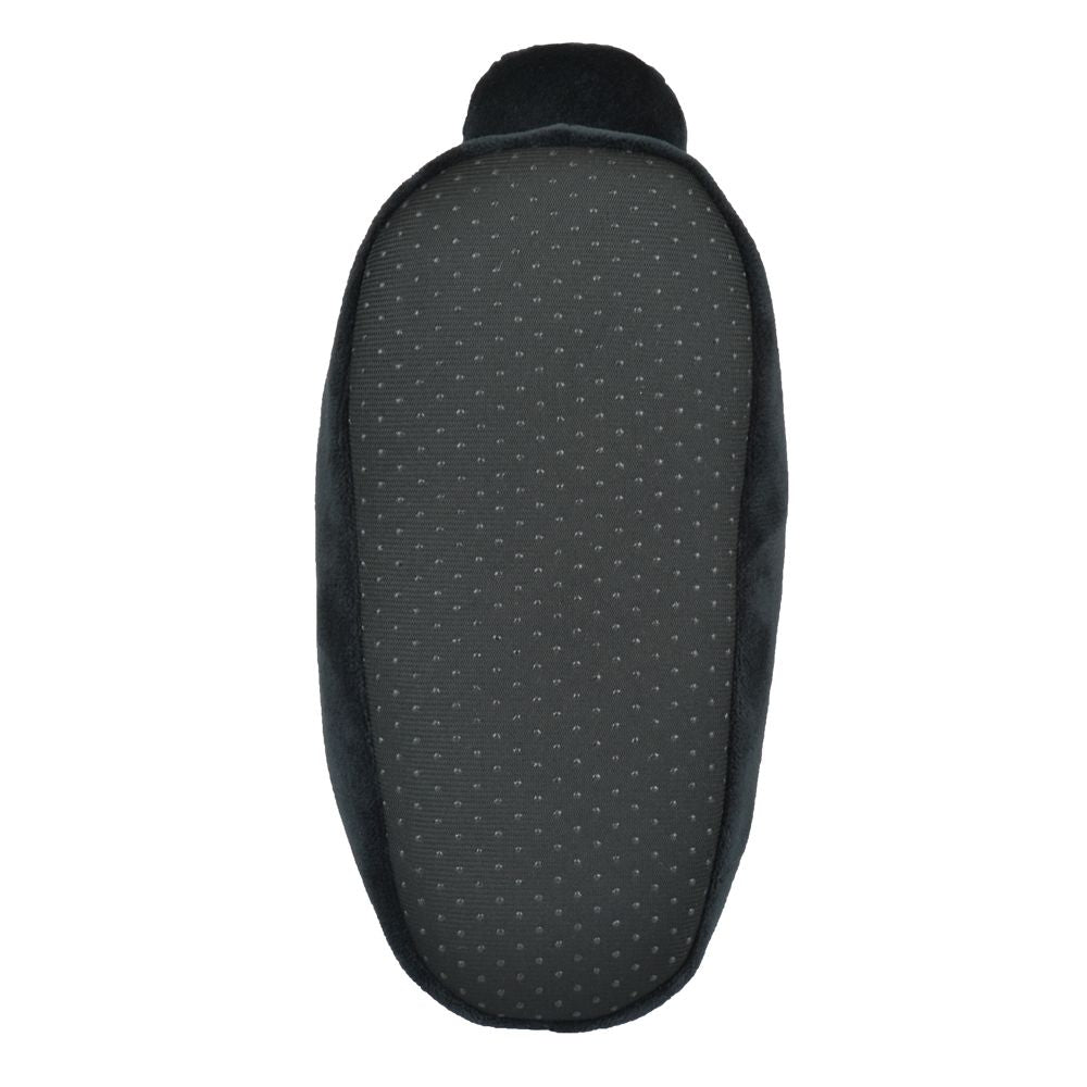 Ladies Novelty Plush Black Unicorn Slippers