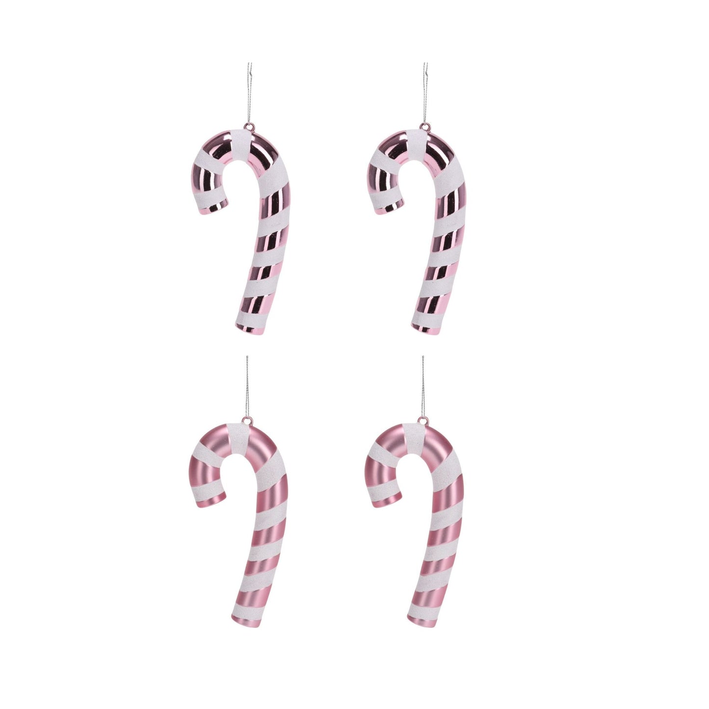 Set of 4 Candy Cane Christmas Tree Decorations