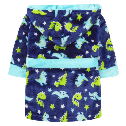Babies Dinosaur Print Dressing Gown ~ 6-24 Months