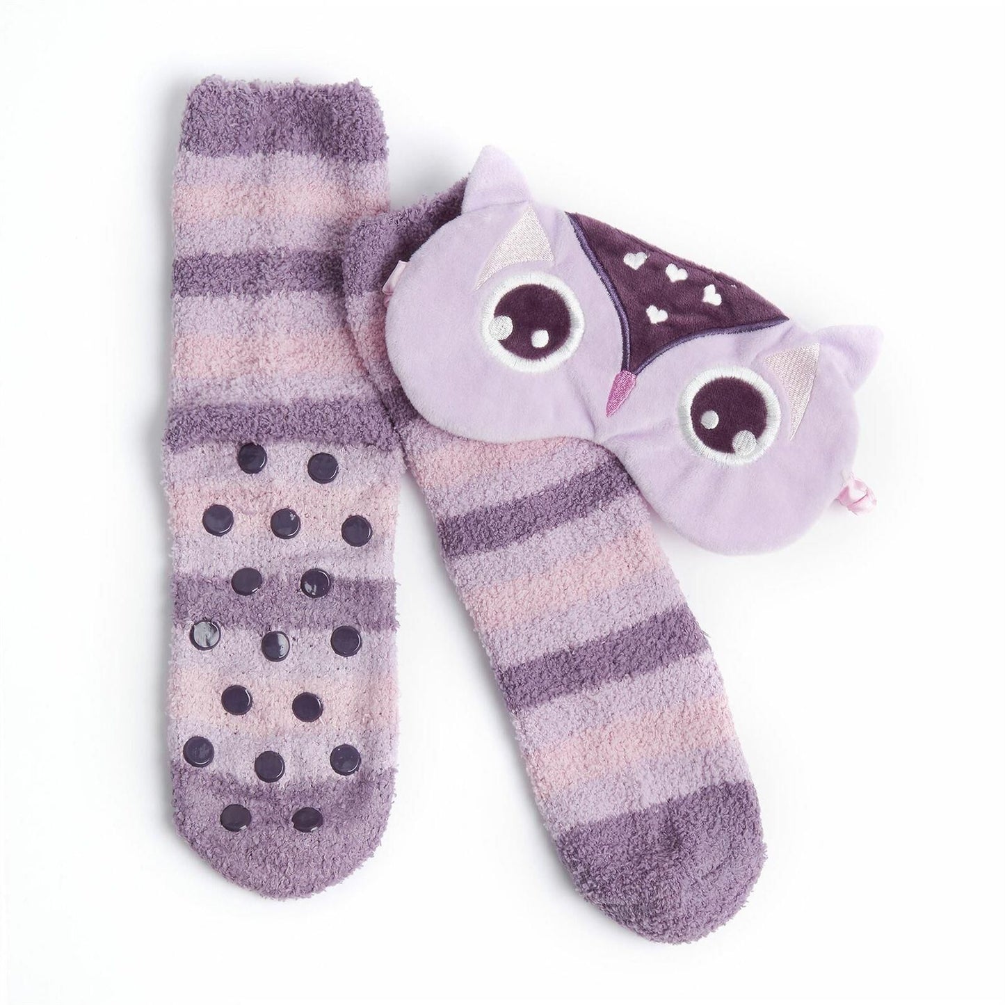 Ladies Eyemask and Cosy Slipper Sock Set