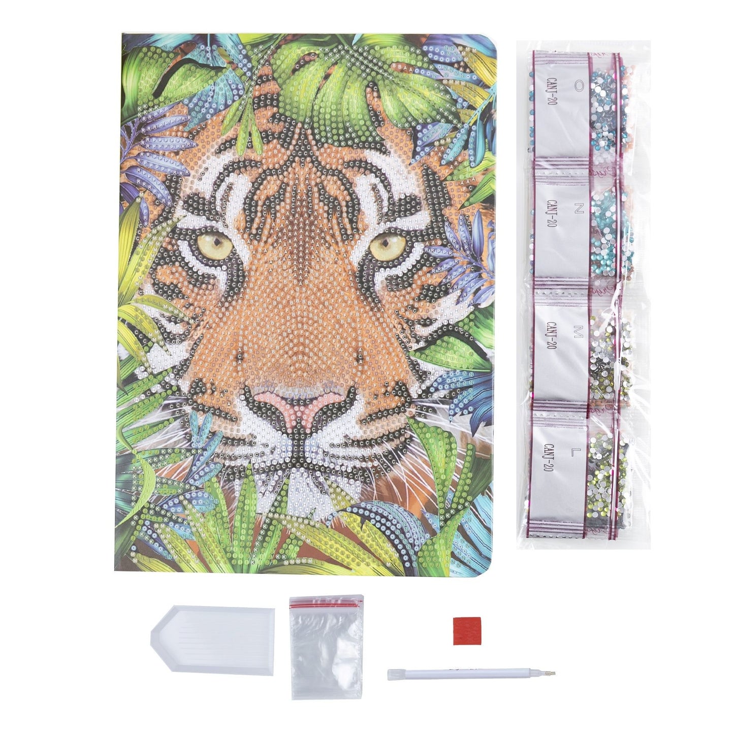 Tiger In The Forest - Craft Buddy Crystal Art Notebook Kit