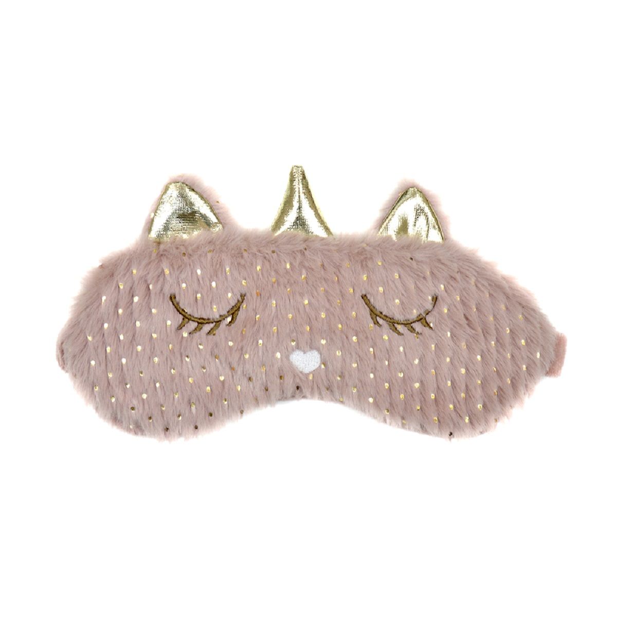 2 litre Hot Water Bottle with Foil Print Unicorn Cover and Eyemask