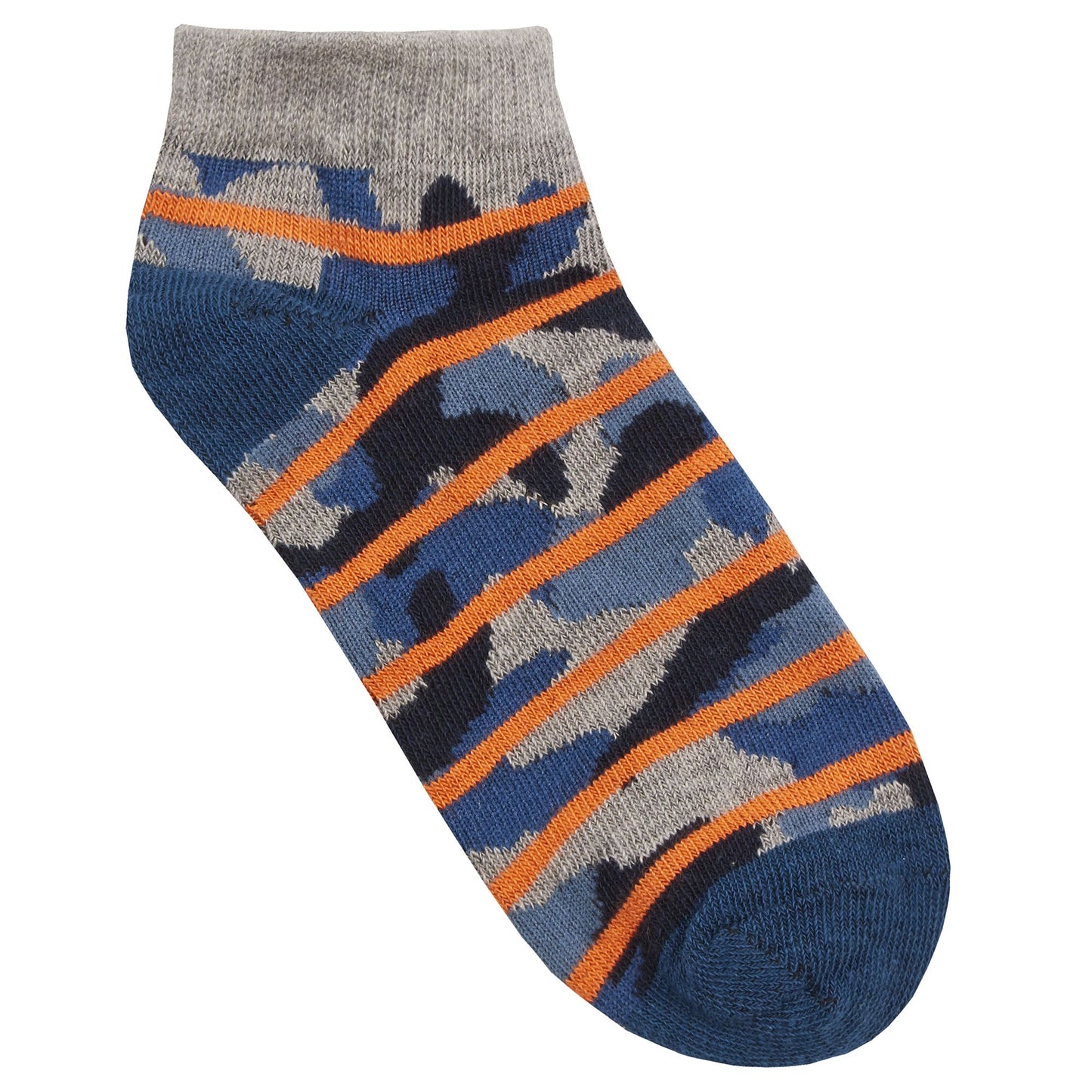 Childrens 6 Pairs Camo Print Trainer Socks