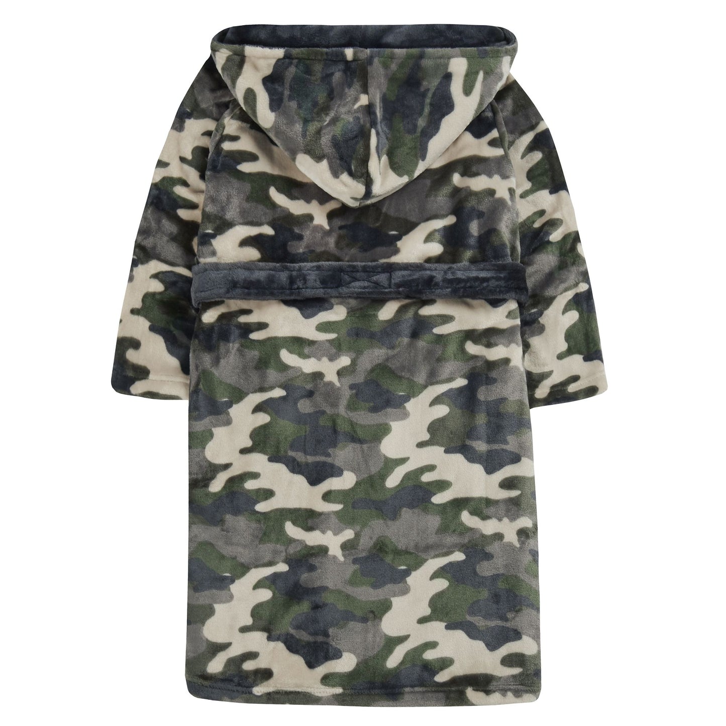 Childrens Green Camo Fleece Dressing Gown ~ 2-13 years