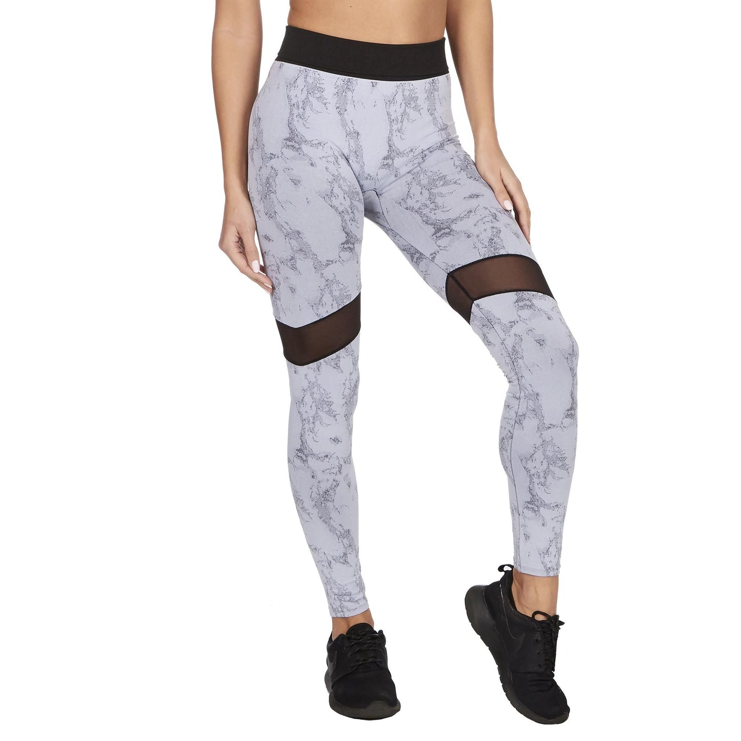 Ladies Marble Effect Gym Leggings